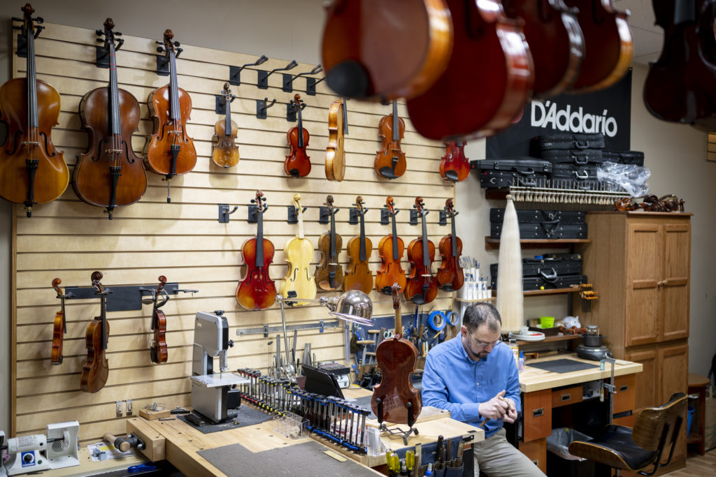 Professional instrument repair—keeping violins, cellos, violas, and basses in top shape.